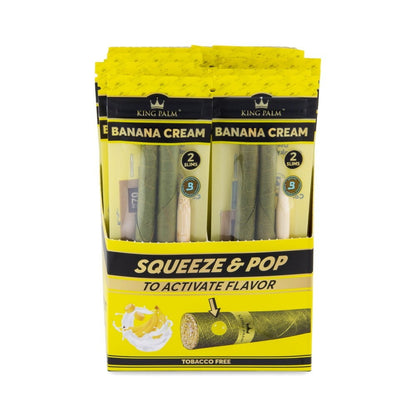 KING PALM 2 Pack [Banana Cream Slim Rolls] 20ct - wholesale Smoke Shop