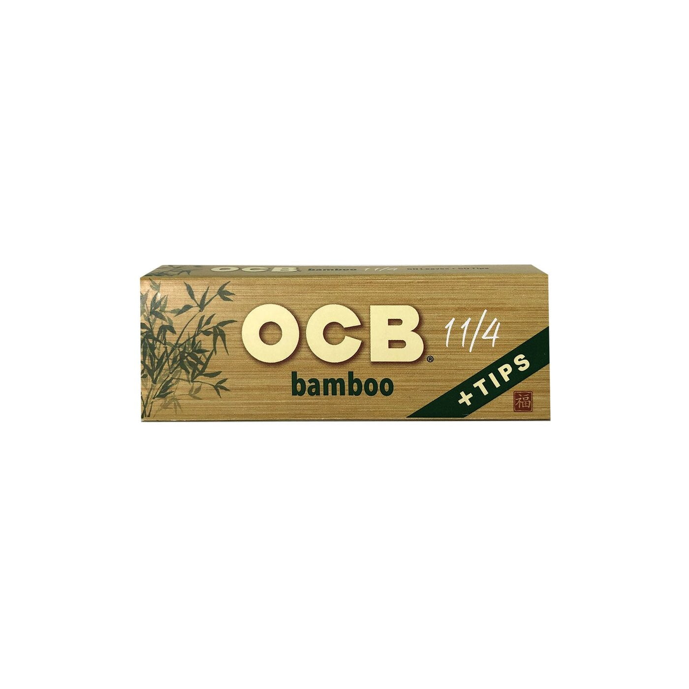 OCB Bamboo Rolling Papers + Tips [1-1/4"] 24ct - wholesale Smoke Shop