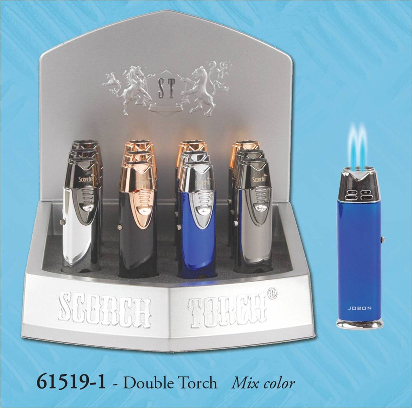 SCORCH TORCH [Double Straight Shooter Button] 12pcs - wholesale Smoke Shop