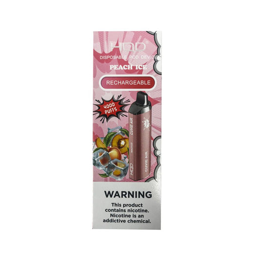 HQD CURVIE AIR - Peach Ice [4000 Puffs] 5ct - wholesale Smoke Shop