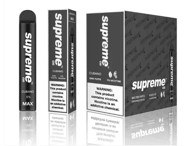 SUPREME 2% - Black Ice [2000 Puffs] 10pcs - wholesale Smoke Shop